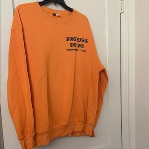 divided h&m Orange Graphic Men's Sweater size: L